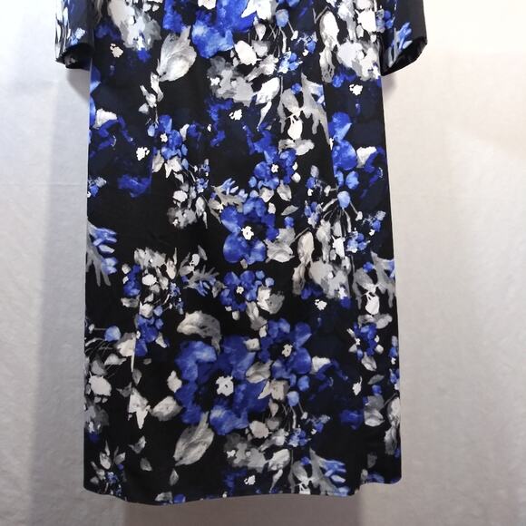 Giovanna Dress D1523P-Black/Royal Floral Pockets Spring Wedding Size 18W - Picture 4 of 13